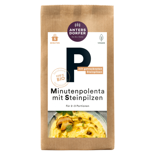 Antersdorfer Bio Minutenpolenta mit Steinpilz