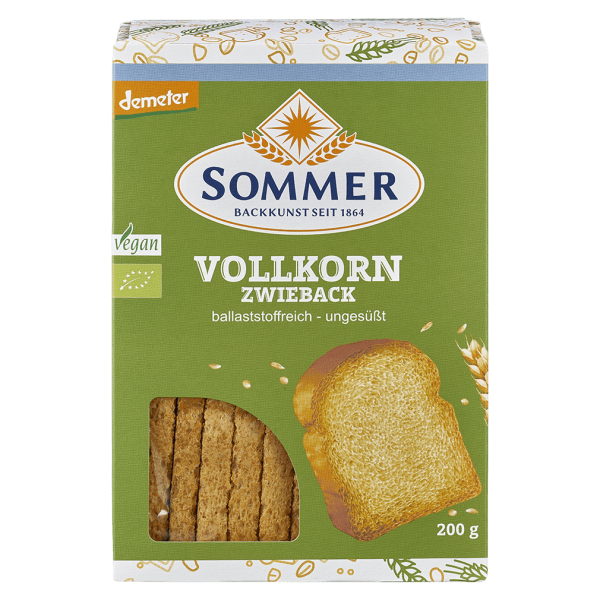 Sommer Bio Weizen-Vollkorn Zwieback