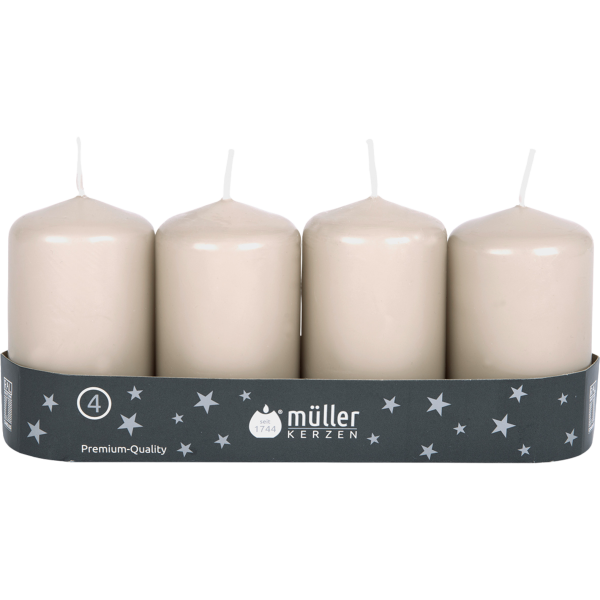 Müller Kerzen Stumpen 80/48mm, 4er Set