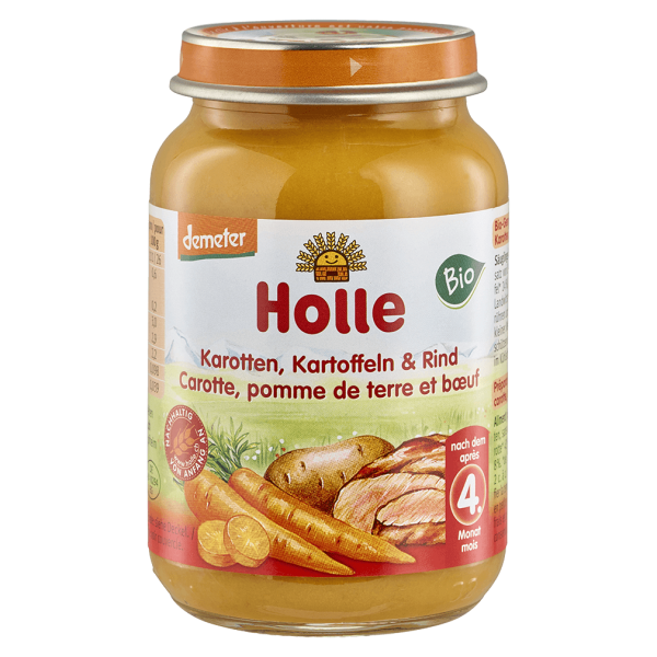 Holle Bio Karotten, Kartoffeln und Rind