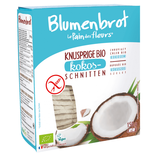 Blumenbrot Bio Knusprige Kokos-Schnitten glutenfrei