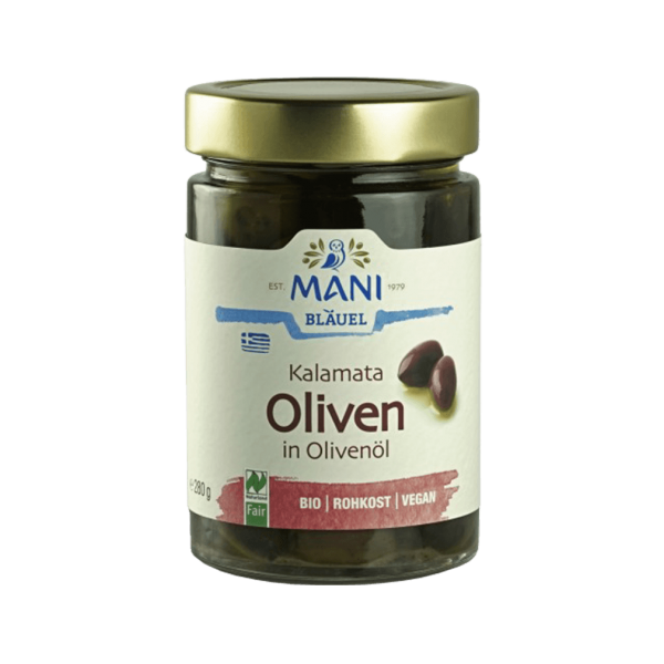 Mani Bio Kalamata Oliven in Olivenöl