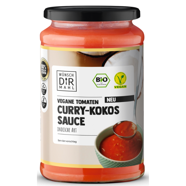 Wünsch Dir Mahl Bio Indian Tomaten Curry Kokos Sauce