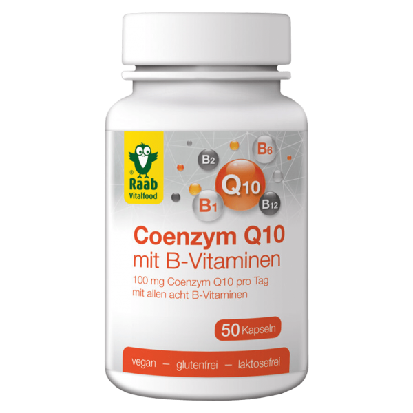 Raab Vitalfood Coenzym Q10 mit B-Vitaminen Kapseln, 50 Stk