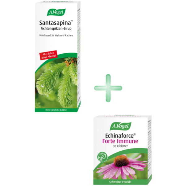 A. Vogel Santasapina Fichtenspitzen-Sirup ohne Alkohol plus Echinaforce® Forte Immune gratis