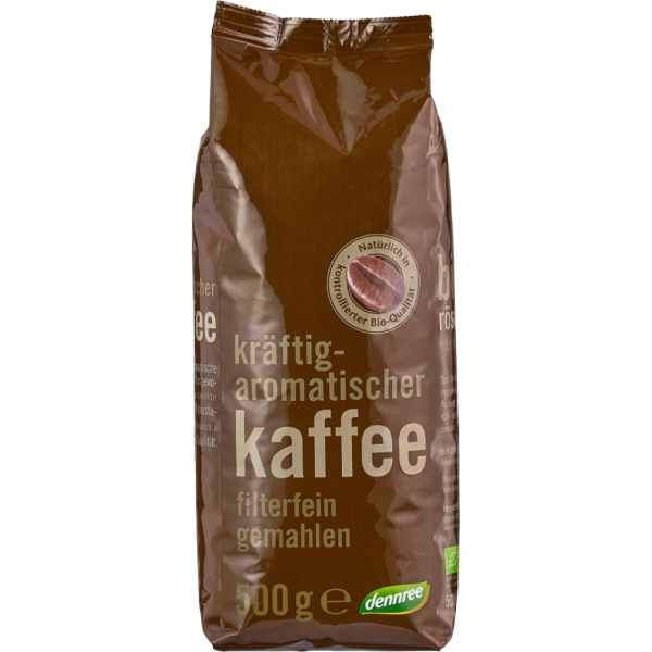 dennree Bio Röstkaffee, gemahlen, 500g