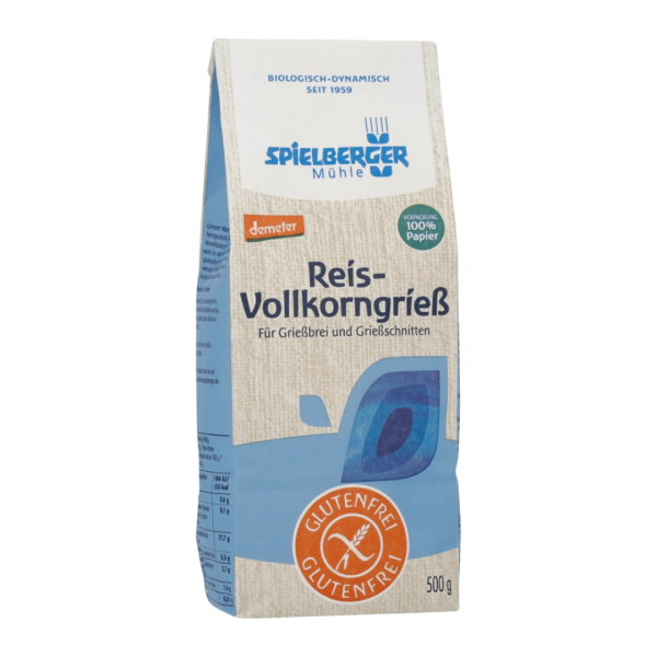 Spielberger Bio Reis-Vollkorngrieß glutenfrei