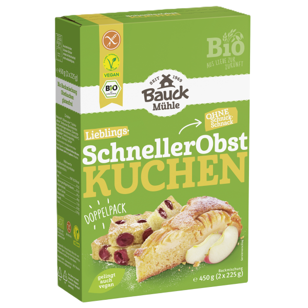 Bauckhof  Bio Backmischung Schneller Obstkuchen