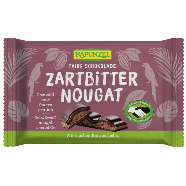 Rapunzel Bio Zartbitter Schokolade Nougat
