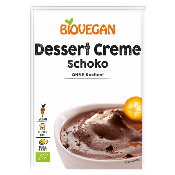 Biovegan Bio Dessertcreme Schoko ohne Kochen
