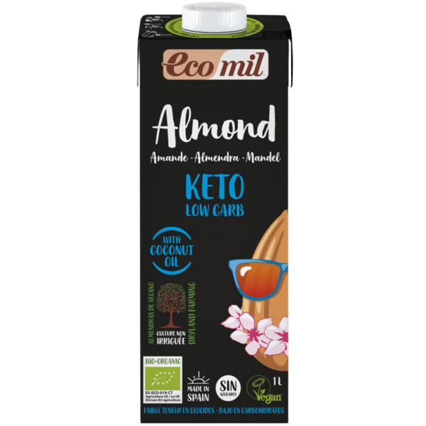 EcoMil Bio Keto Mandel Drink Zuckerfrei Natur