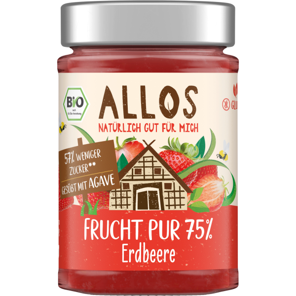 Allos Bio Frucht Pur 75% Erdbeere