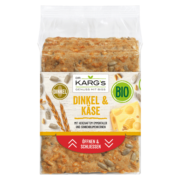 DR. KARG&#039;S Bio Dinkel &amp; Käse Knäcke