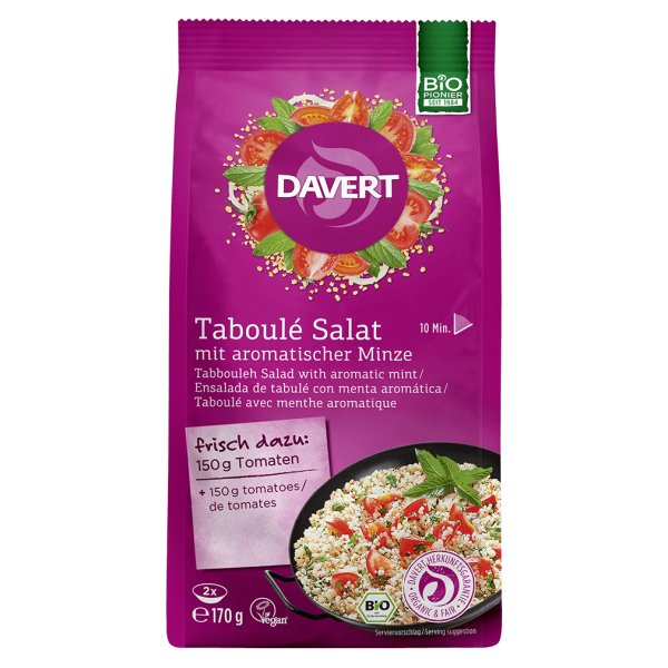 Davert Bio Taboulé Salat mit aromatischer Minze