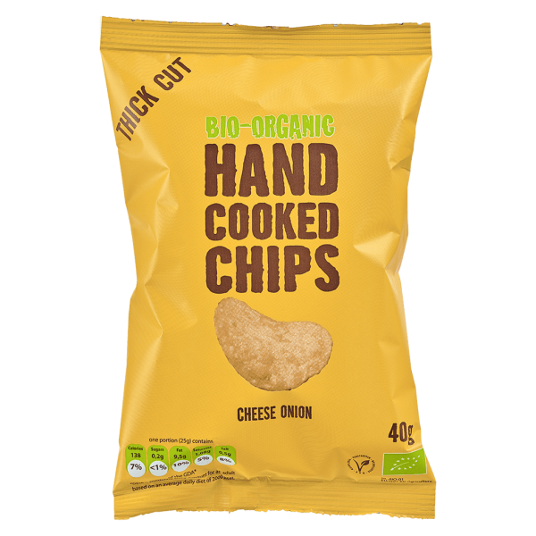 Trafo  Bio Handcooked Chips Cheese Onion MHD 27.09.2023