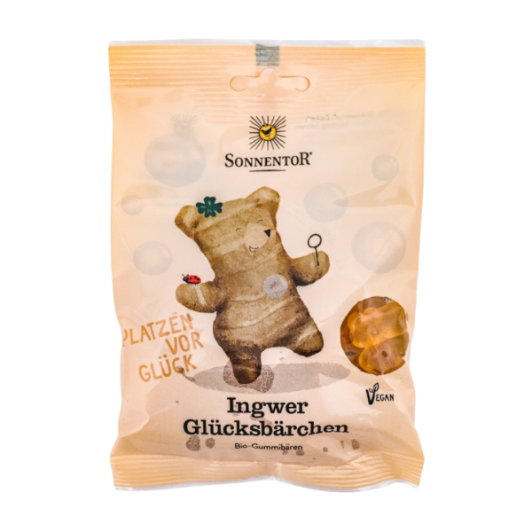 Sonnentor Bio Ingwer Glücksbärchen, 100 g, Packung