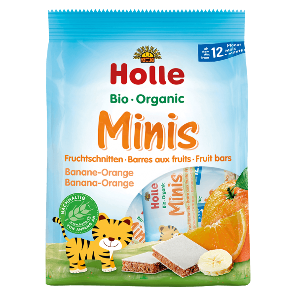 Holle Bio Minis Fruchtschnitten Banane Orange