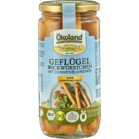 Ökoland Bio Geflügel-Bockwürstchen in zarter Eigenhaut Ökoland Bio Geflügel-Bockwürstchen in zarter Eigenhaut