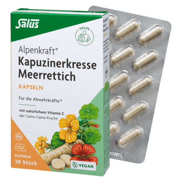 Salus Bio Alpenkraft® Kapuzinerkresse-Meerrettich Kapseln, 30 Stück