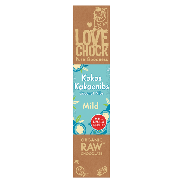 LOVECHOCK Bio Raw Kokos Kakaonibs Creamy Schokoriegel