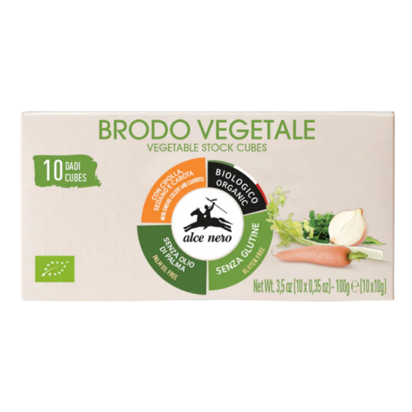 Alce Nero Bio Gemüsebouillon-Würfel ohne Palmöl, 10 Stück, 100g