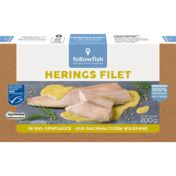 followfood Heringsfilet in Bio-Senfsauce