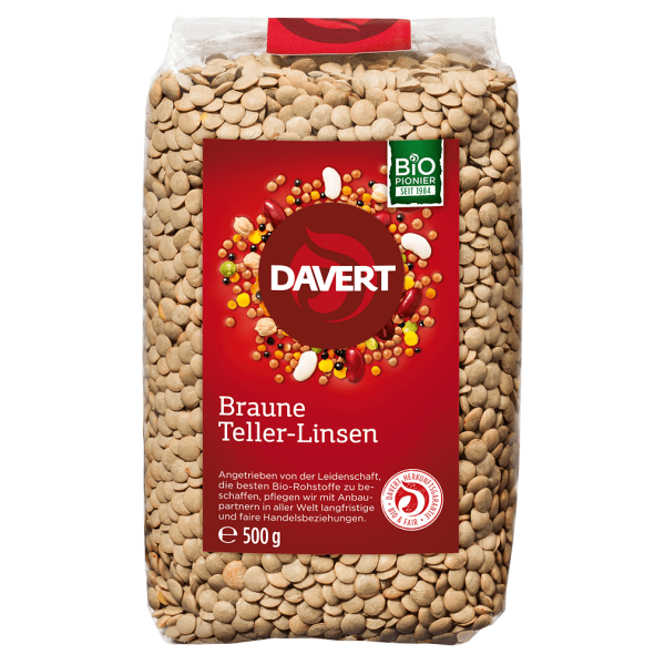 Davert Bio Braune Teller-Linsen