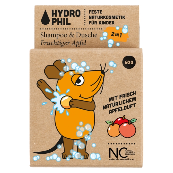 Hydrophil 2in1 Shampoo &amp; Dusche Maus &quot;Fruchtiger Apfel&quot;