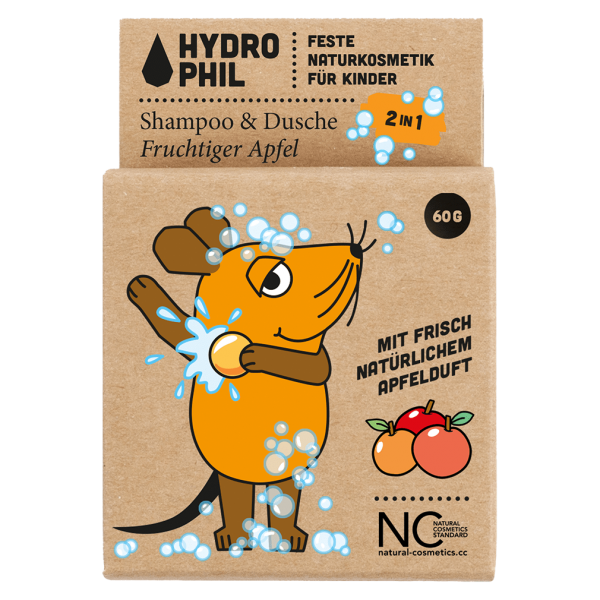 Hydrophil 2in1 Shampoo &amp; Dusche Maus "Fruchtiger Apfel"
