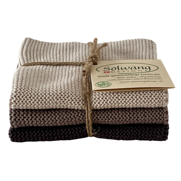 Solwang Design Bio Wischtücher, Grautöne