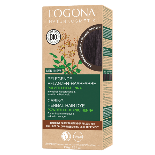 Logona Pflanzen-Haarfarbe Pulver Schwarzbraun