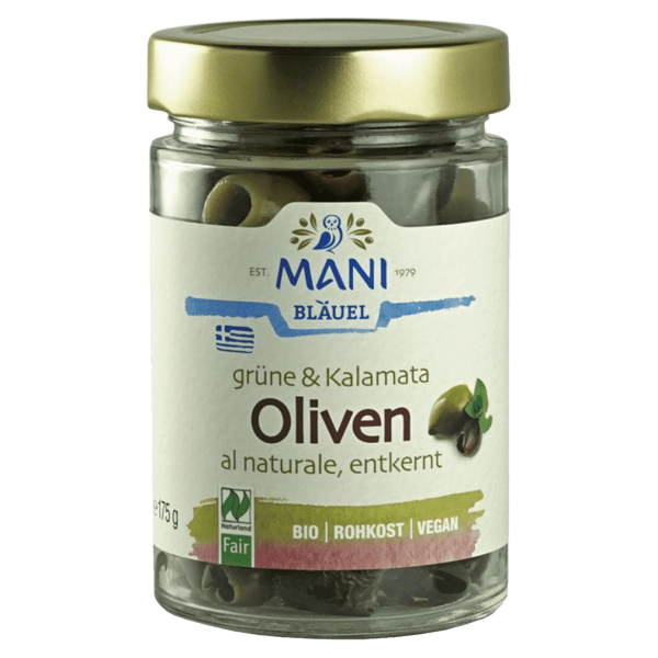 Mani Bio Grüne &amp; Kalamata Oliven