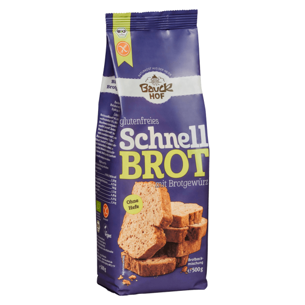 Bauckhof  Bio Schnellbrot mit Brotgewürz glutenfrei