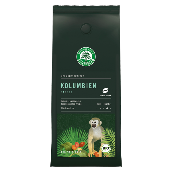 Lebensbaum Bio Kolumbien Kaffee ganze Bohne