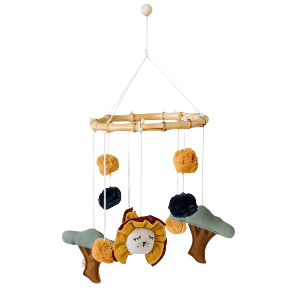 kikadu Mobile Löwe mit Holzring