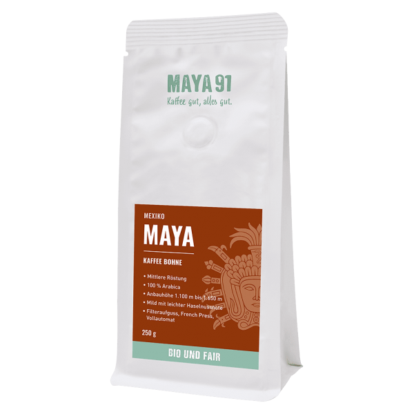 Maya Kaffee Bio Kaffee, ganze Bohne, 250g