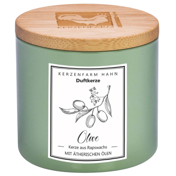 Kerzenfarm Duftkerze im Trendglas, Olive