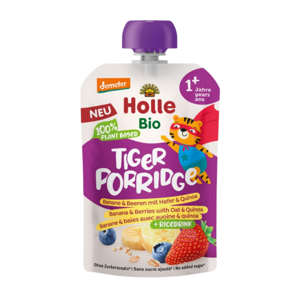 Holle Bio Tiger Porridge Banane &amp; Beeren mit Hafer &amp; Quinoa