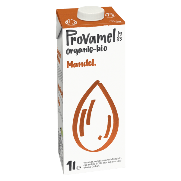 Provamel Bio Mandel Drink, 1l gesüßt mit Agavendicksaft MHD 29.01.2024
