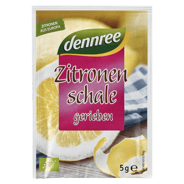 dennree Bio Zitronenschale, gerieben