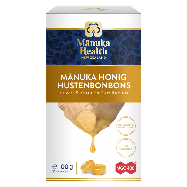 Manuka Health Hustenbonbons Ingwer &amp; Zitrone