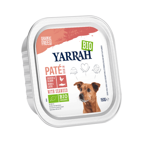 Yarrah Bio Hundefutter Paté Huhn &amp; Lachs