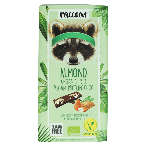 raccoon Bio Protein Choc Almond MHD 01.04.2024