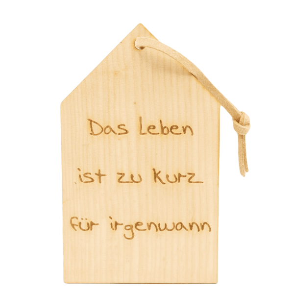 Tiroler Zirbenkissen Zirbenholz Haus mit Band
