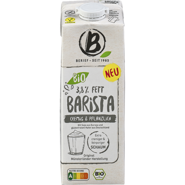 Berief Bio 3,8 % Fett Barista Drink