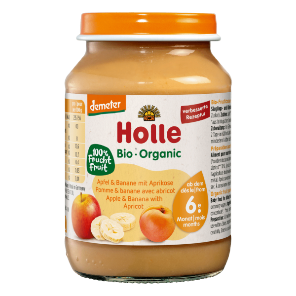 Holle Bio Apfel &amp; Banane mit Aprikose