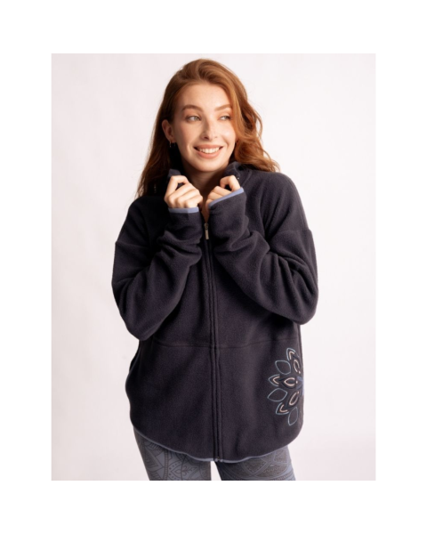 Spirit of Om Baumwollfleecejacke Mena - indiblau