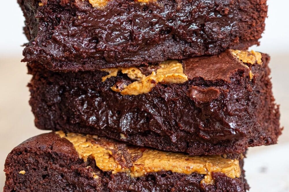 Erdnussbutter Brownie