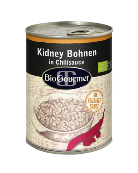 BioGourmet Bio Kidney Bohnen in Chilisauce, 400g