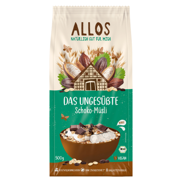 Allos Bio Das Ungesüßte Schoko-Müsli